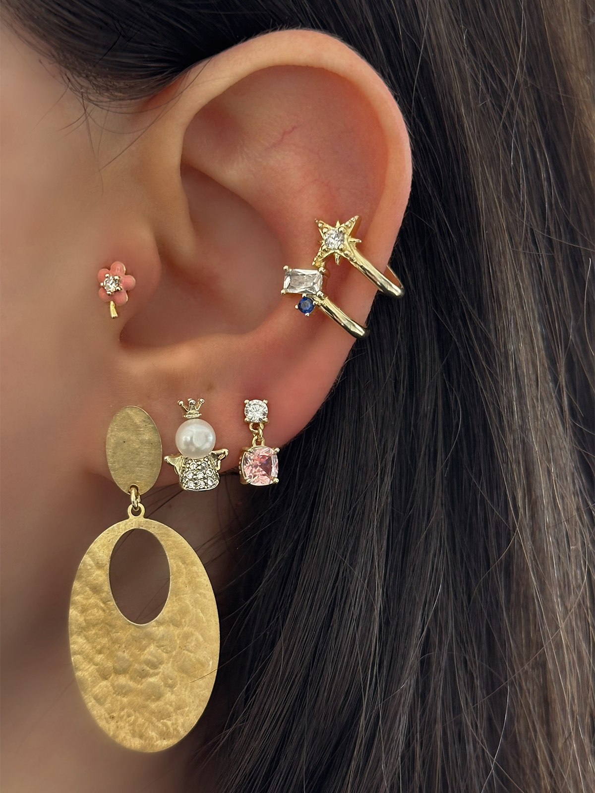 Kutup Yıldızı Baget Ataç Ear Cuff