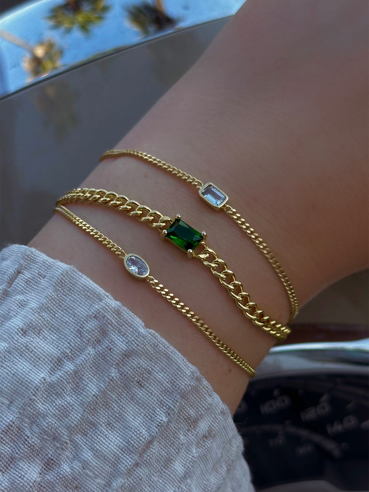 Yeşil Baget Gurmet Zincir Bileklik