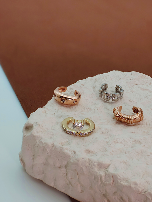 Archive Heart Crown Ear Cuff