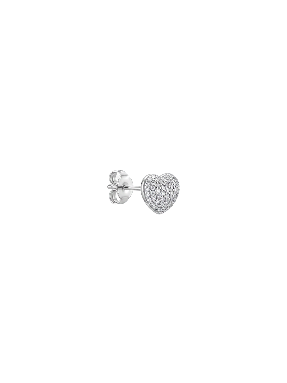 Archive Puffy Heart Stud Tek Küpe