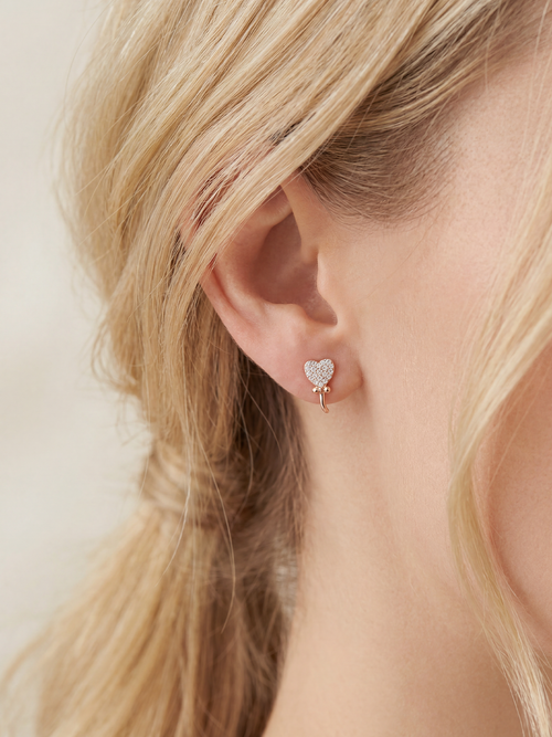 Archive Heart Tail Stud Tek Küpe