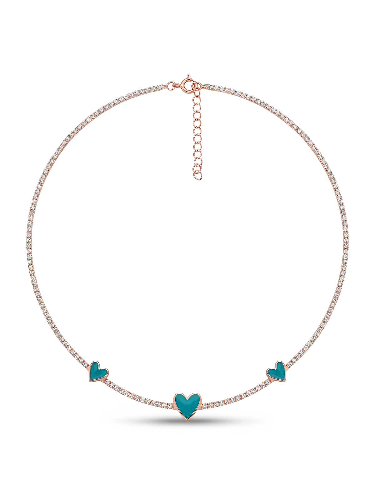 Archive Turquoise Heart Choker Kolye