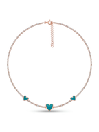 Archive Turquoise Heart Choker Kolye