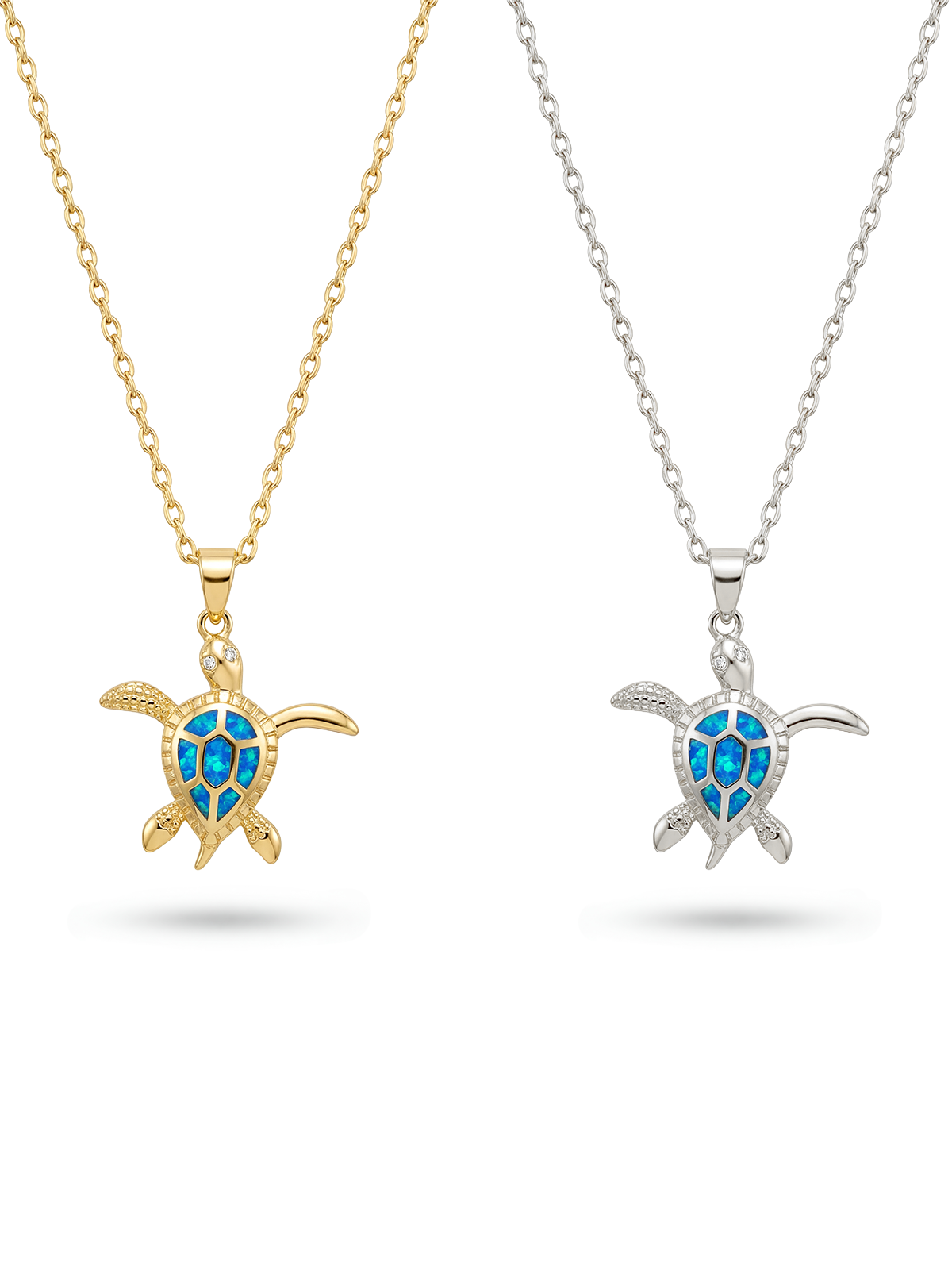 Aura Azure Turtle Kolye