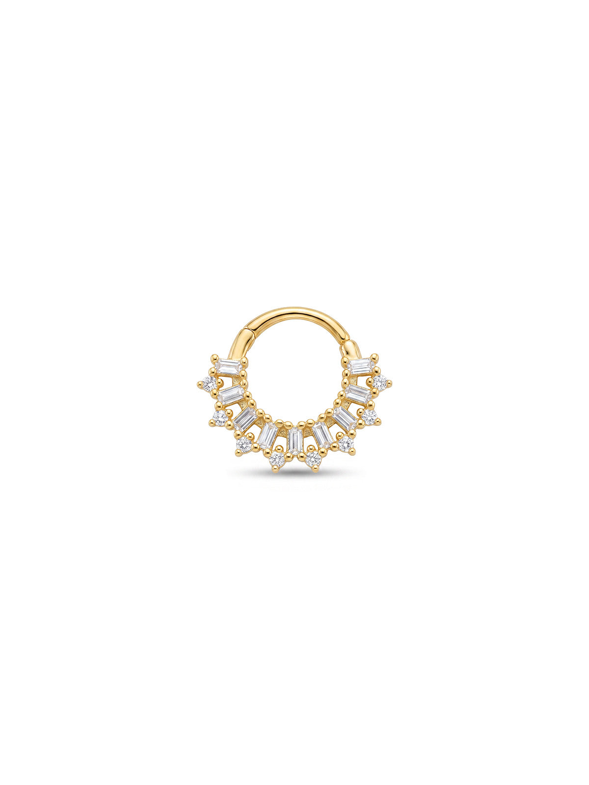 Aura Baguette Crown Daith Halka Piercing