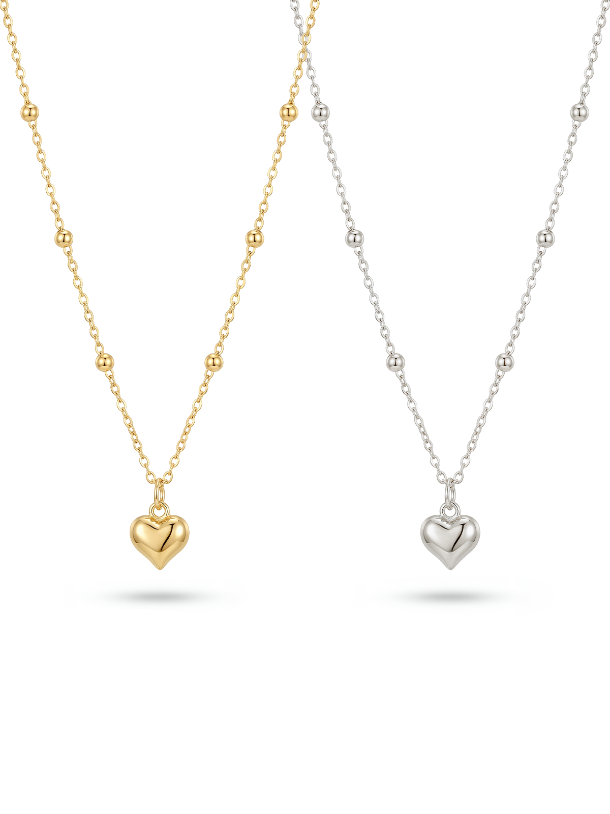Aura Beaded Heart Kolye