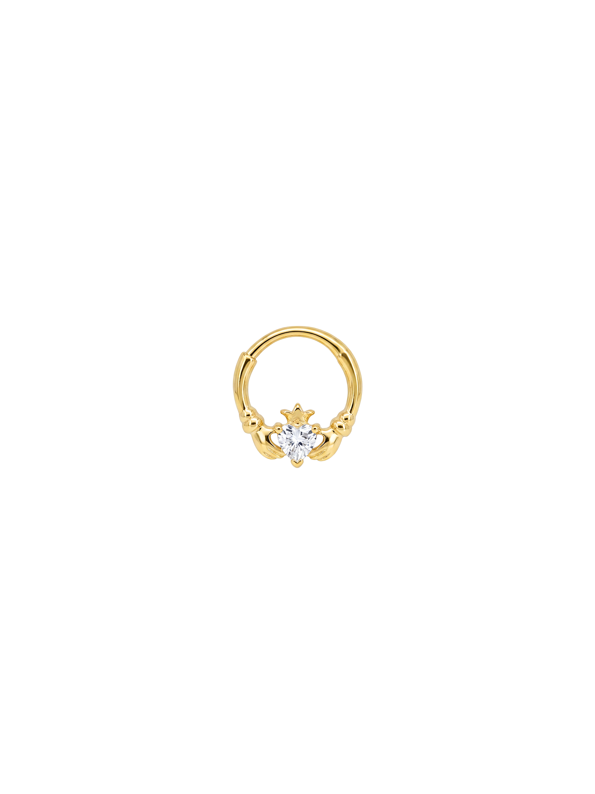 Aura Crown Heart Daith Halka Piercing