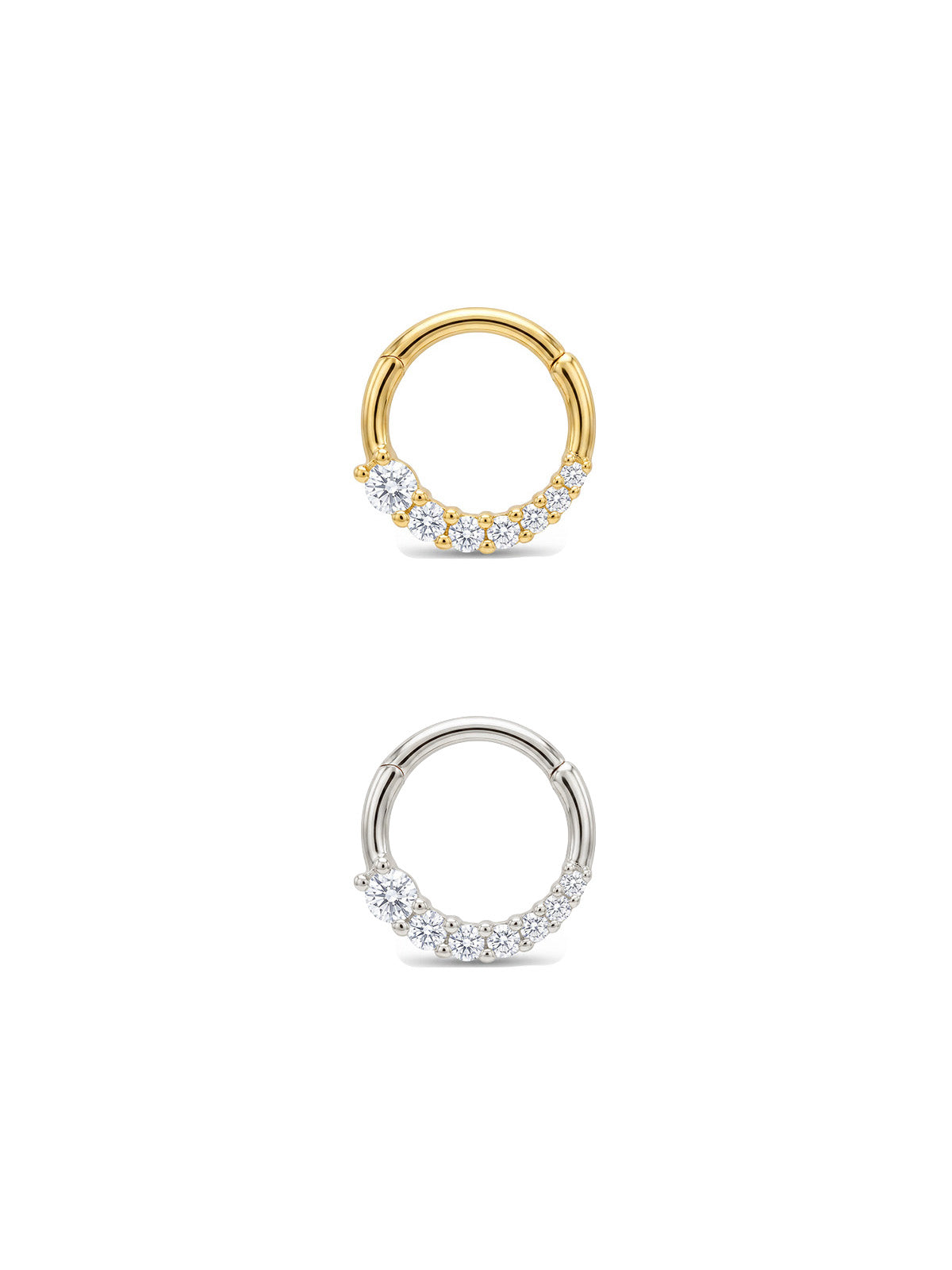 Aura Crystal Cascade Daith Halka Piercing