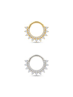 Aura Crystal Crest Daith Halka Piercing