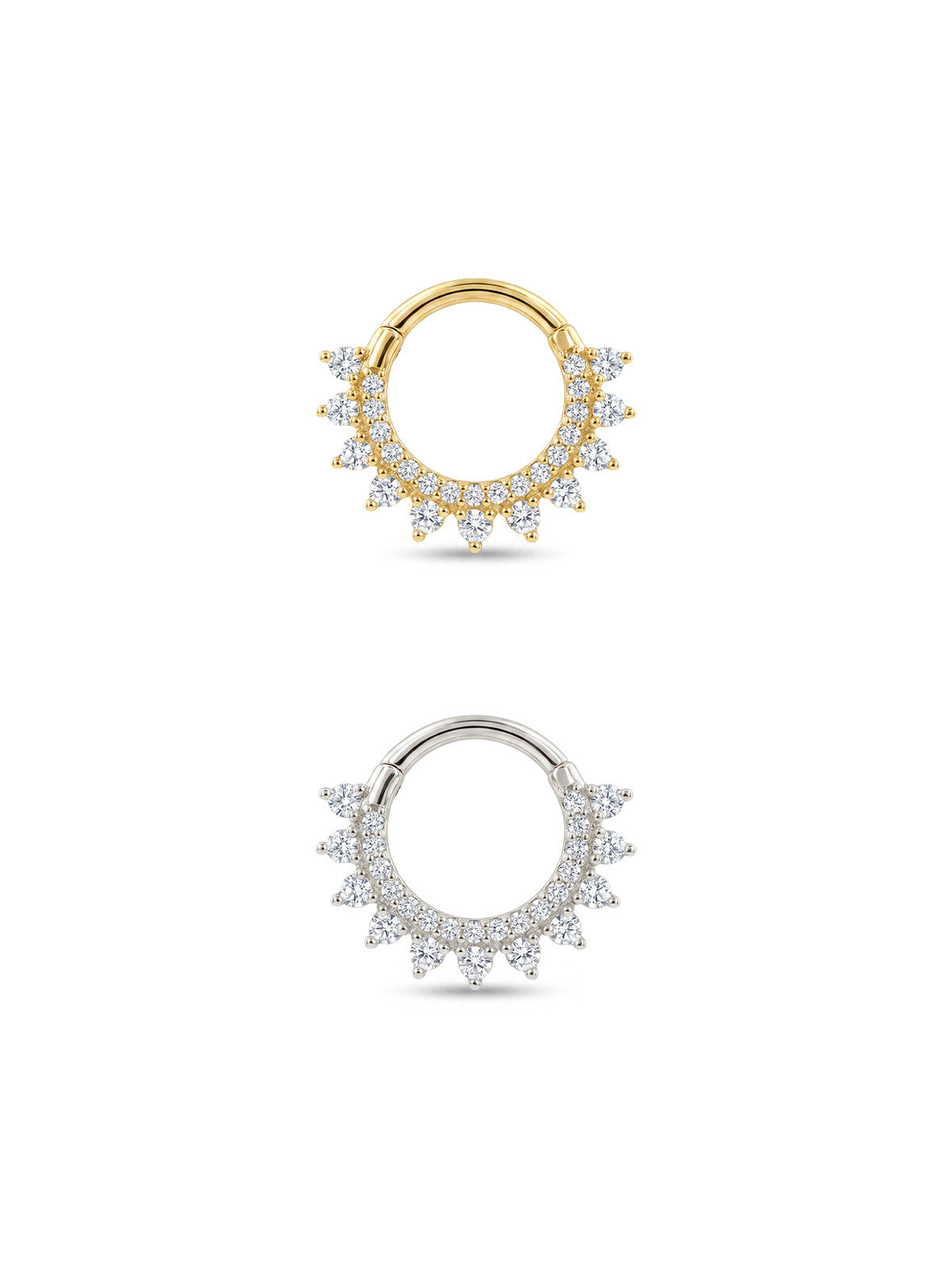 Aura Crystal Crest Daith Halka Piercing