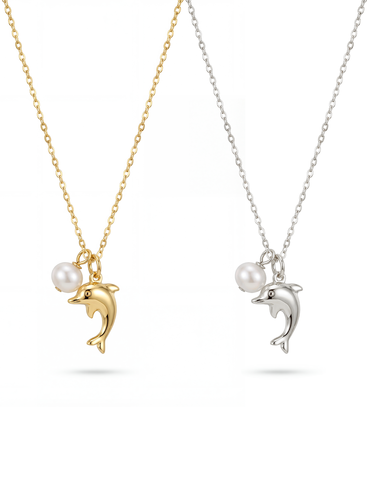 Aura Dolphin Pearl Kolye