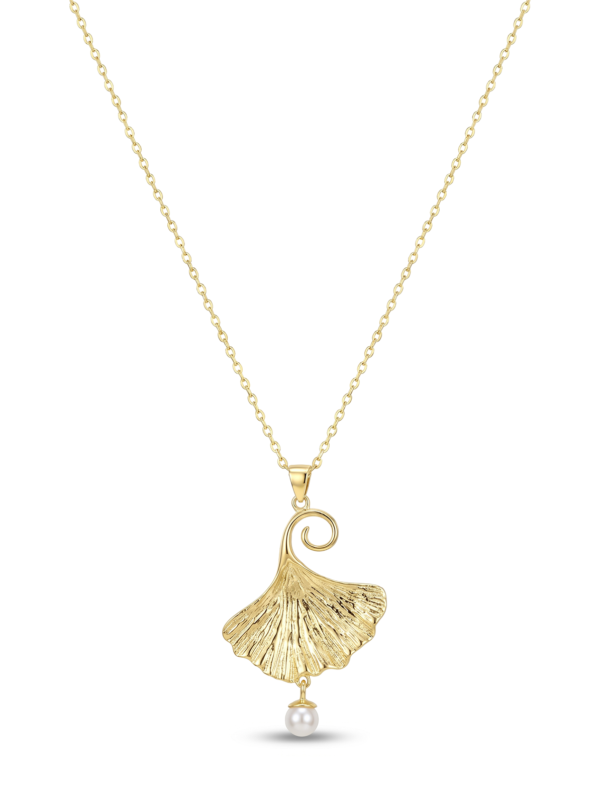 Aura Ginkgo Pearl Kolye