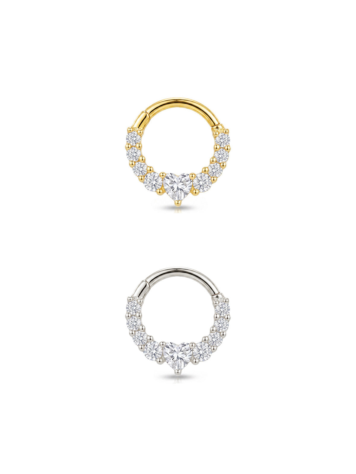 Aura Heart Halo Daith Halka Piercing
