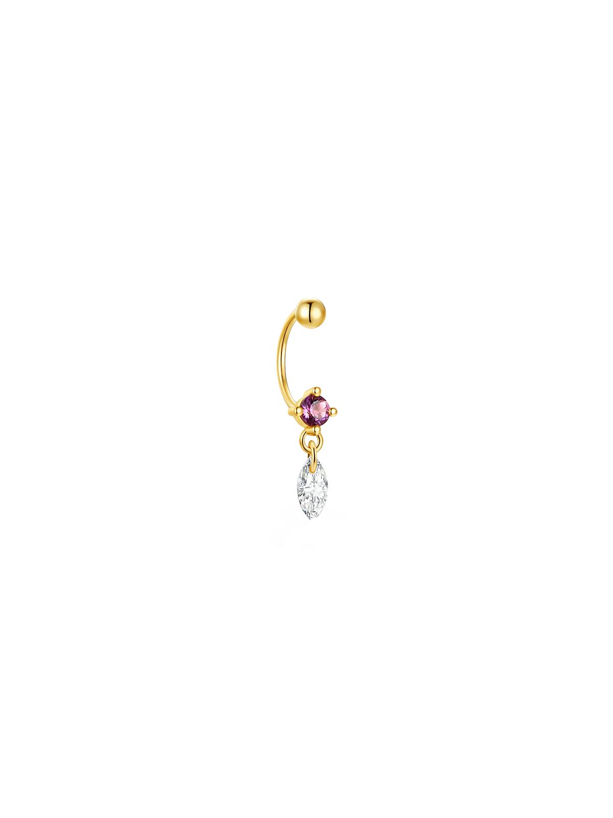 Aura Lilac Drop Piercing