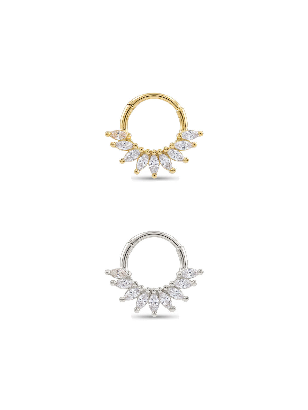 Aura Marquise Bloom Daith Halka Piercing