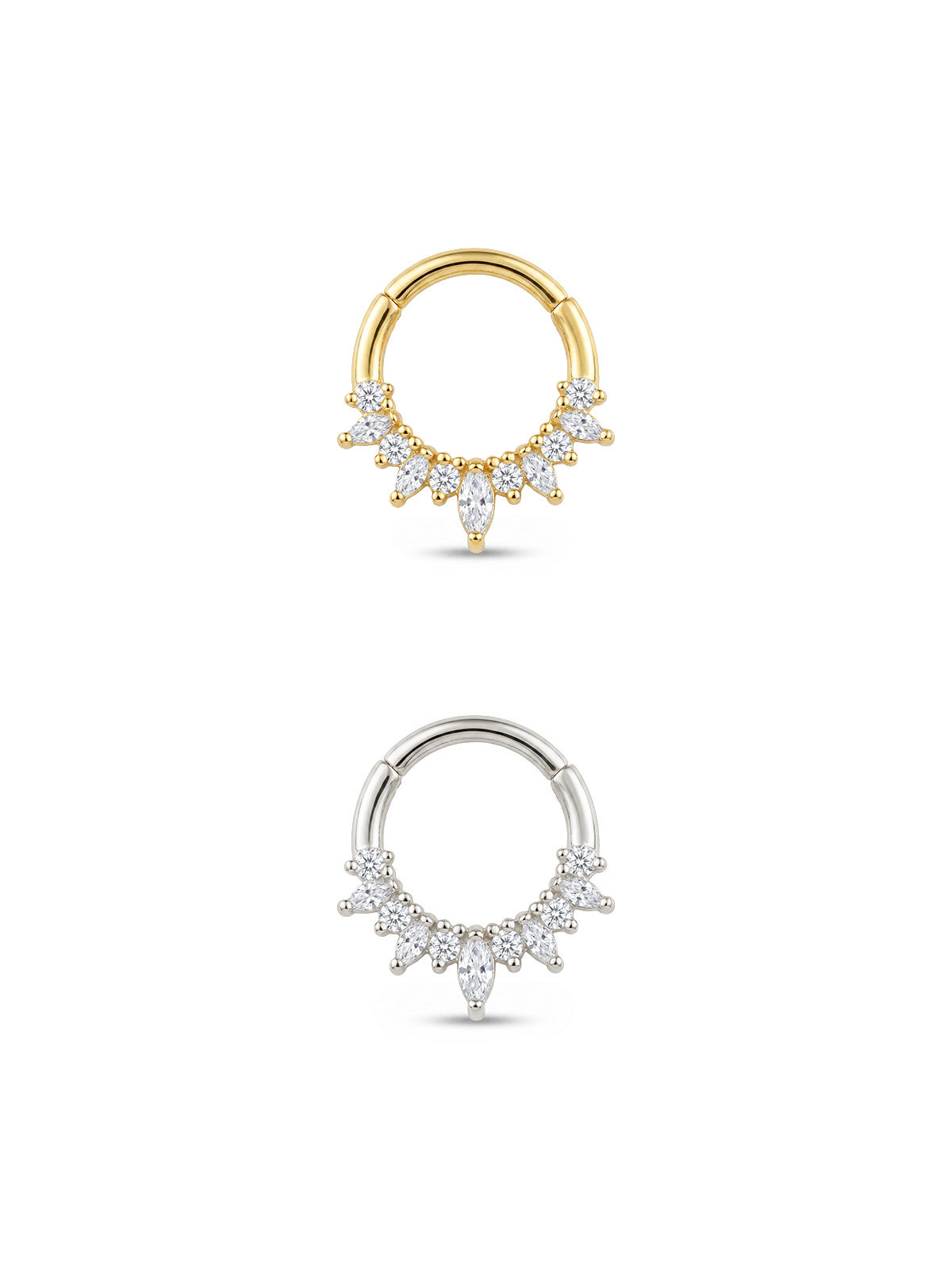 Aura Marquise Crest Daith Halka Piercing