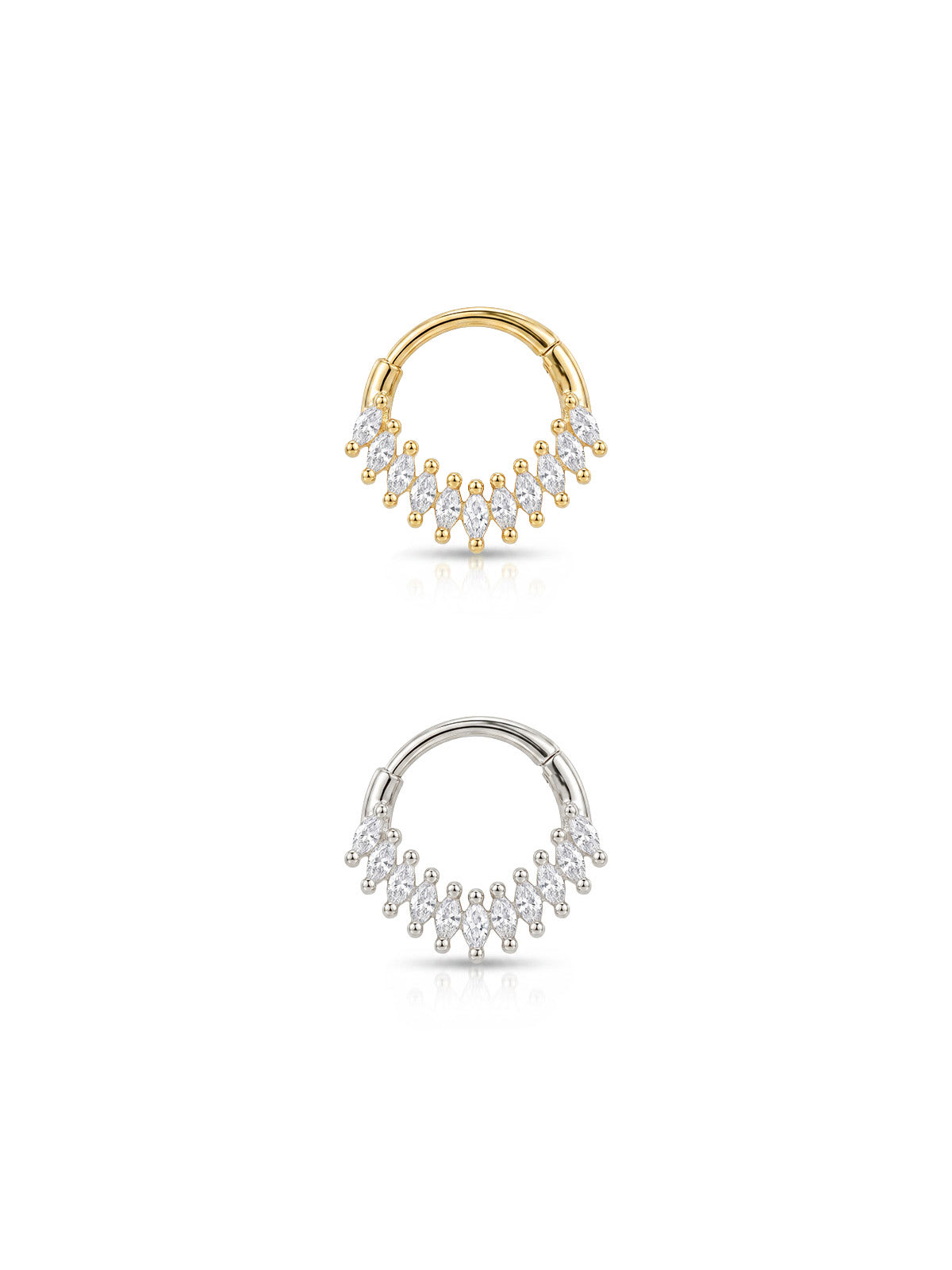 Aura Marquise Crown Daith Halka Piercing