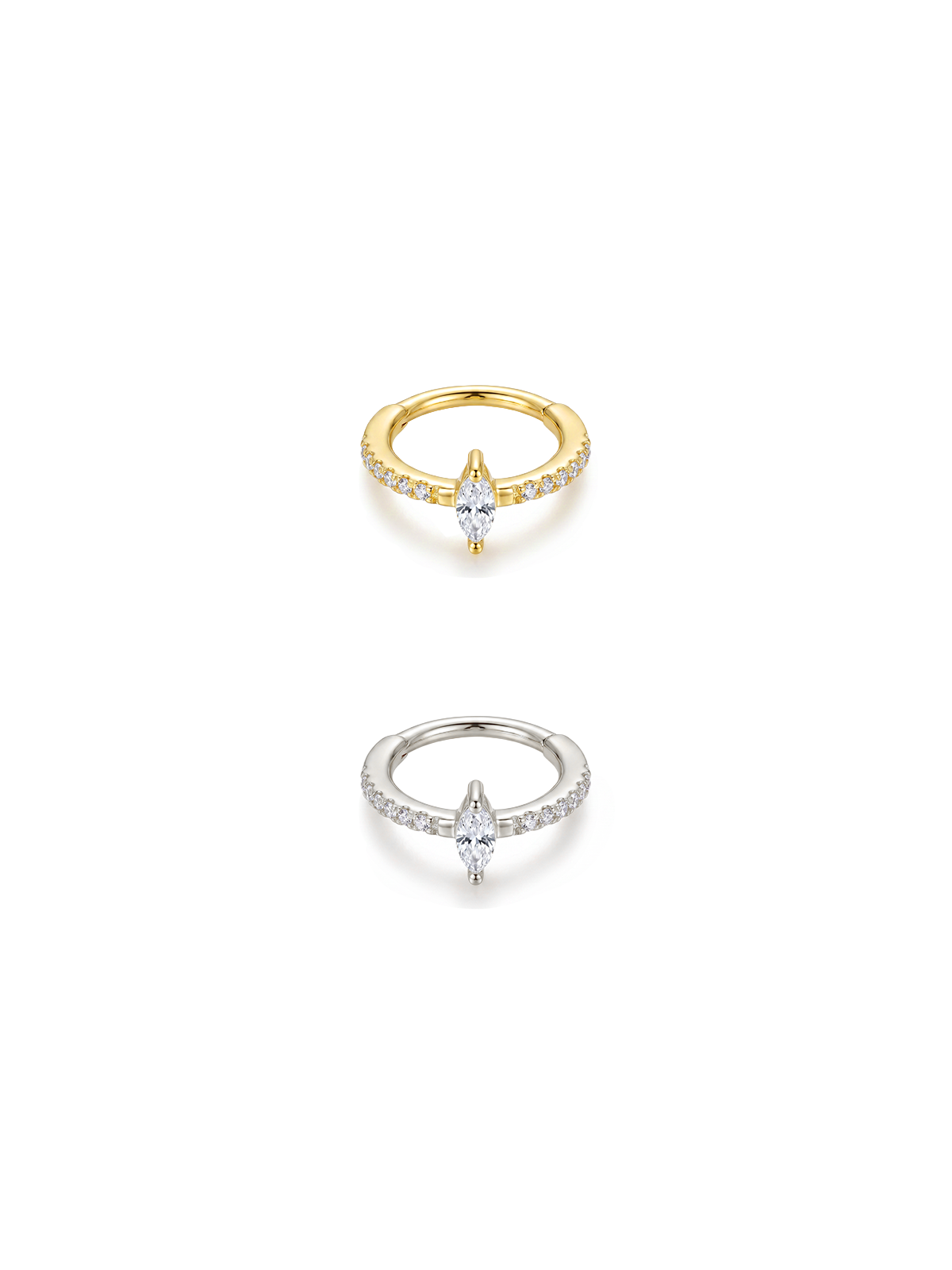 Aura Marquise Glow Daith Halka Piercing