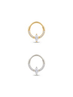 Aura Marquise Halo Daith Halka Piercing