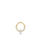 Aura Marquise Halo Daith Halka Piercing