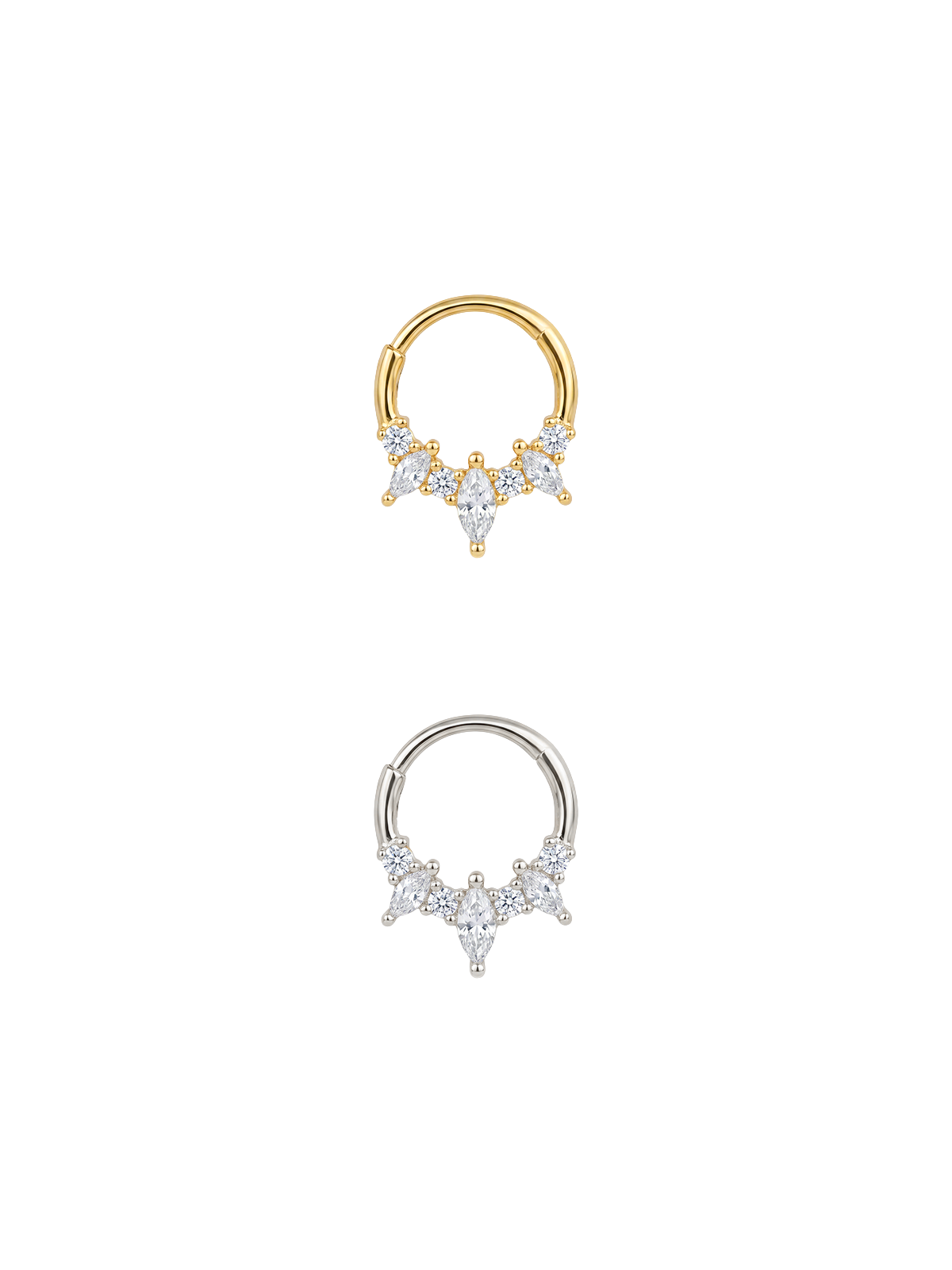 Aura Marquise Tiara Daith Halka Piercing