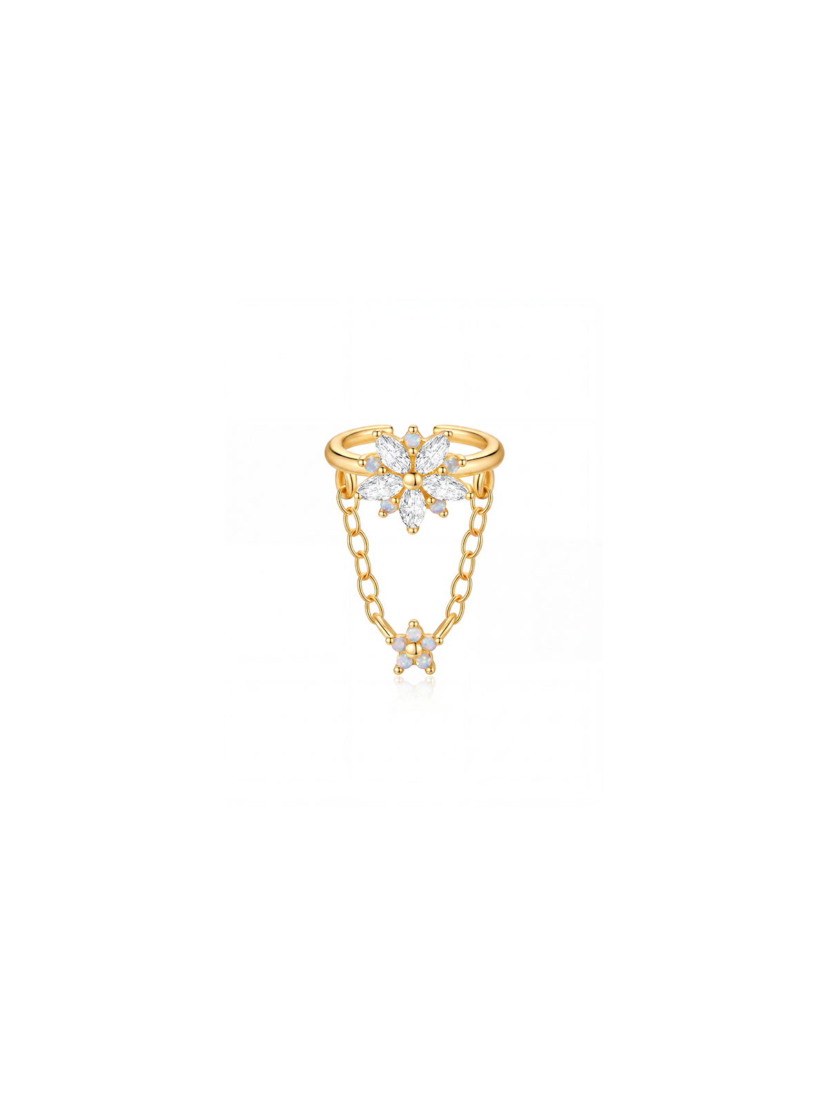 Aura Opal Bloom Ear Cuff