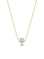 Aura Opal Crescent Kolye