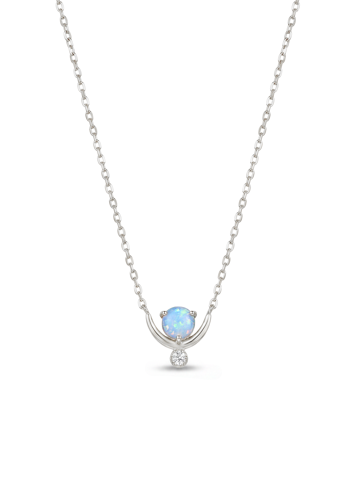 Aura Opal Crescent Kolye
