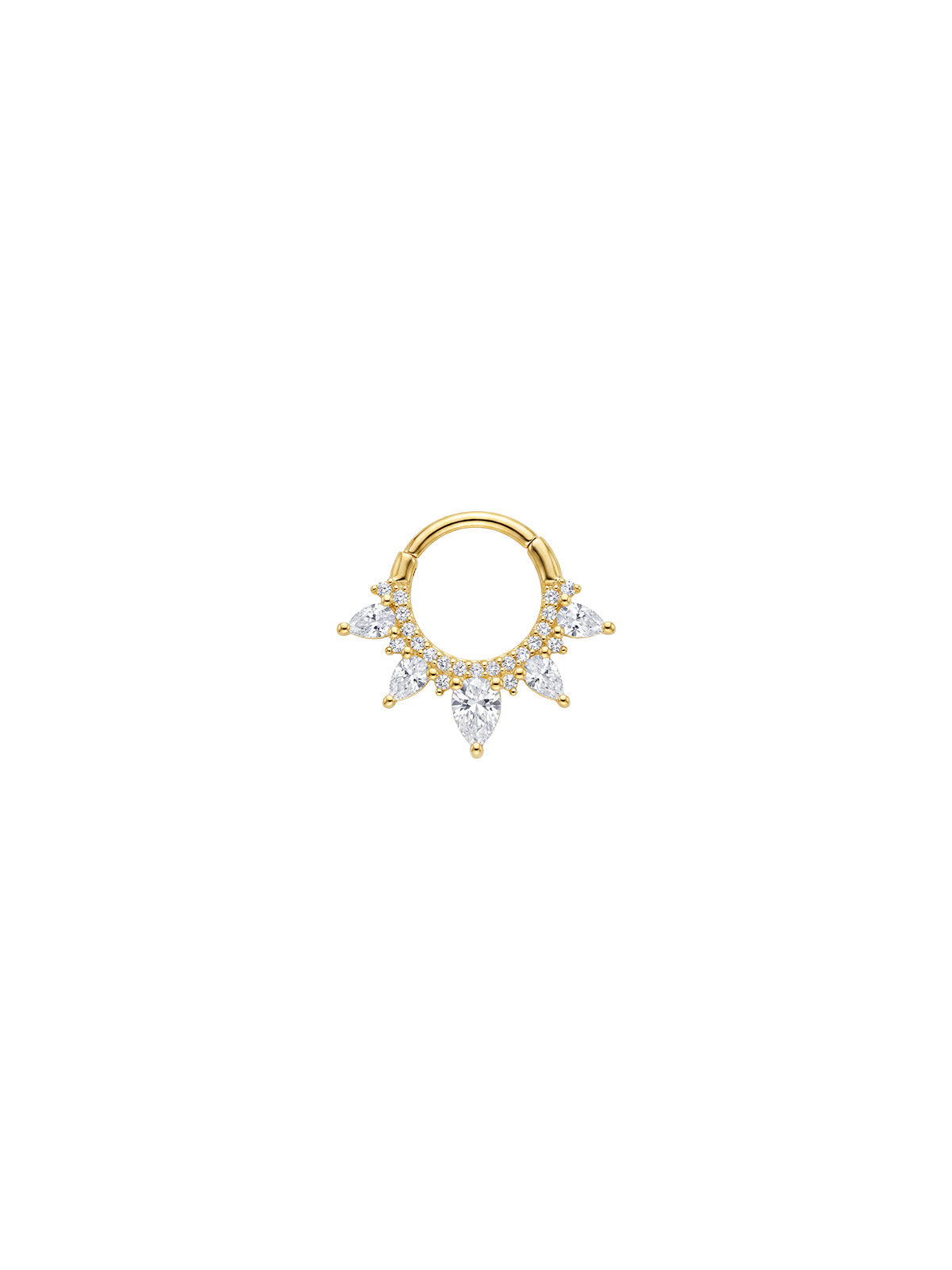 Aura Pear Crown Daith Halka Piercing