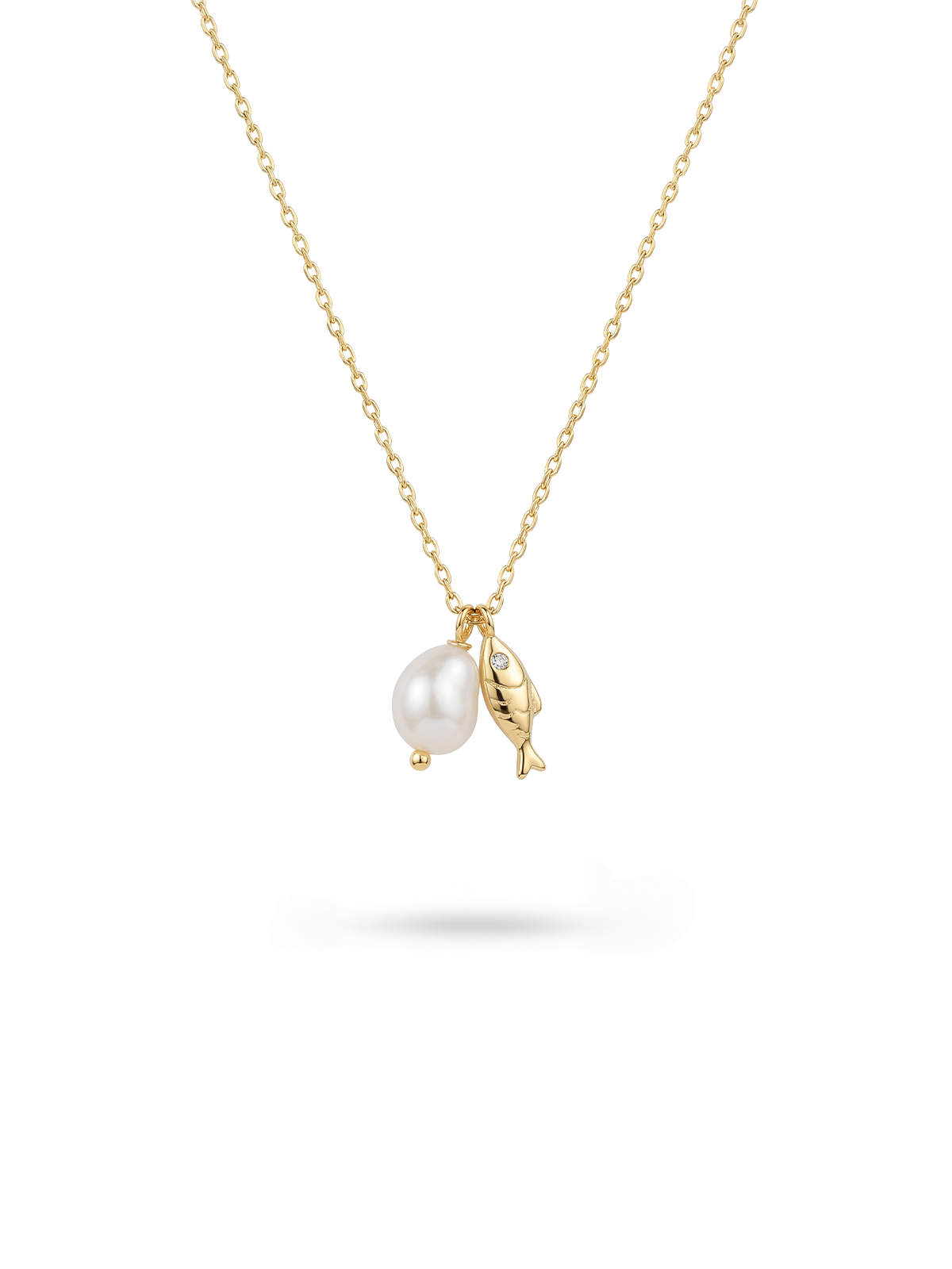 Aura Pearl Fish Kolye
