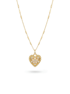 Aura Pearl Heart Kolye