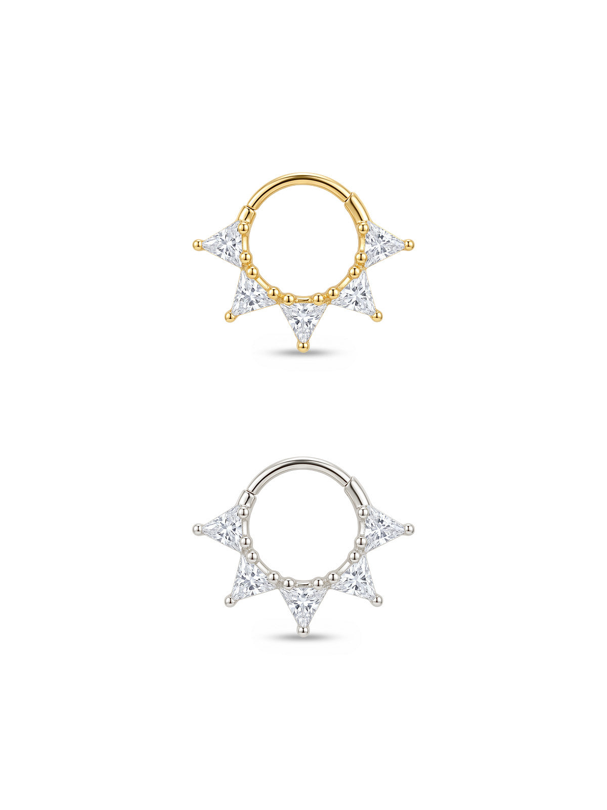 Aura Trillion Crown Daith Halka Piercing