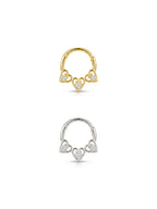 Aura Triple Heart Daith Halka Piercing