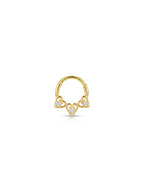 Aura Triple Heart Daith Halka Piercing