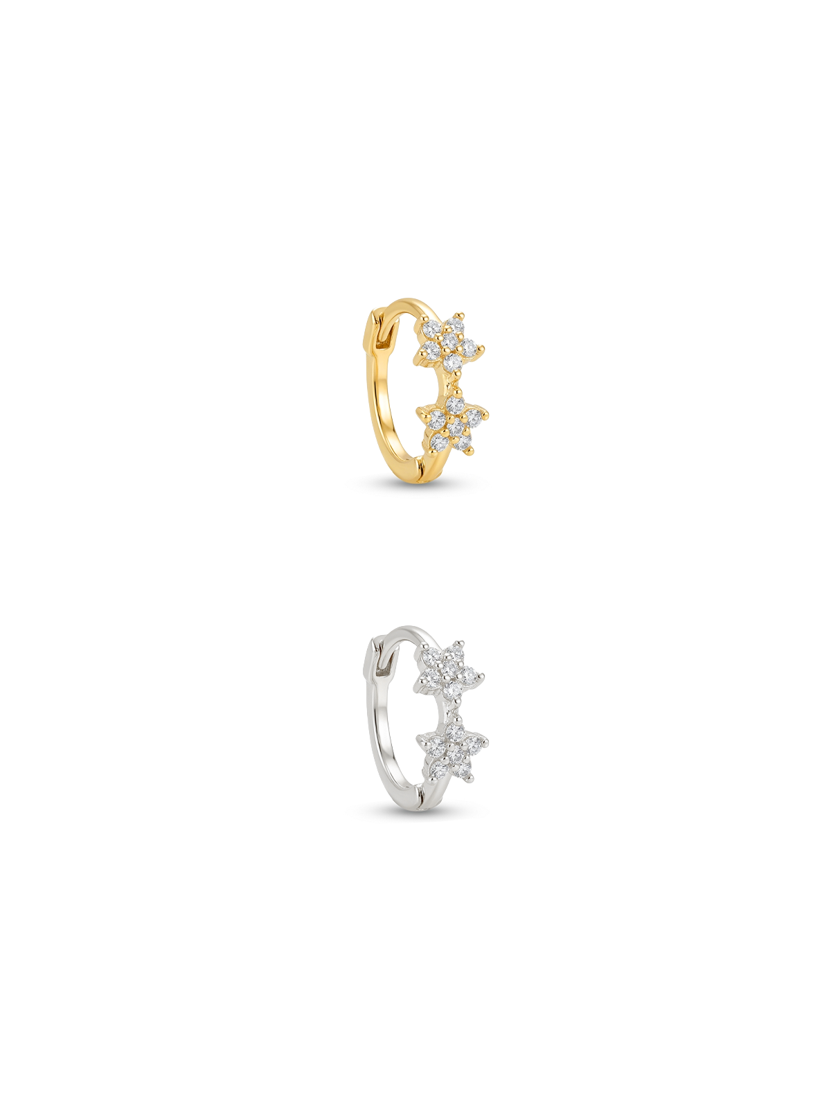 Aura Twin Bloom Halka Piercing