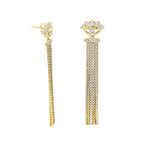 Baget Kirpikli Göz Su Yolu Püskül Küpe