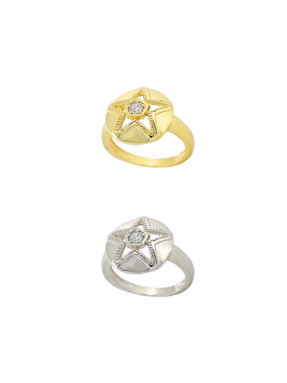 İçi Boş Yıldız Bombe Yüzük