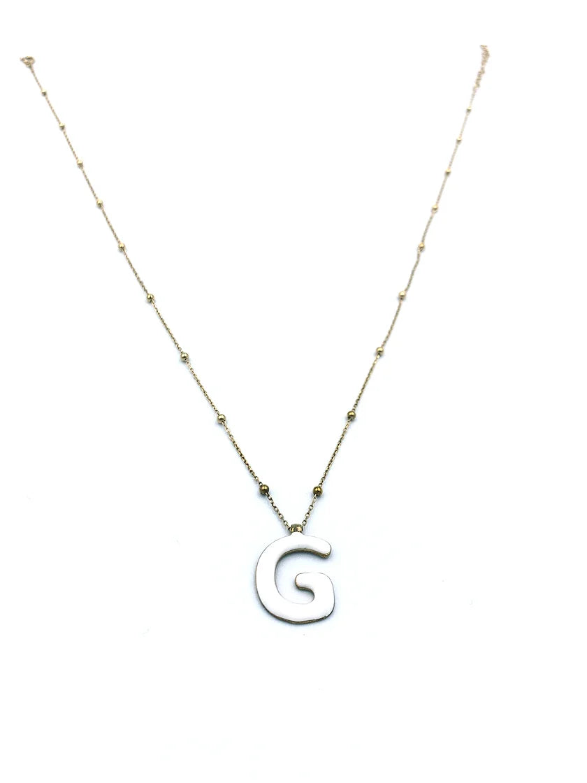 Neon Harf Top Zincir Rose Gold Kolye