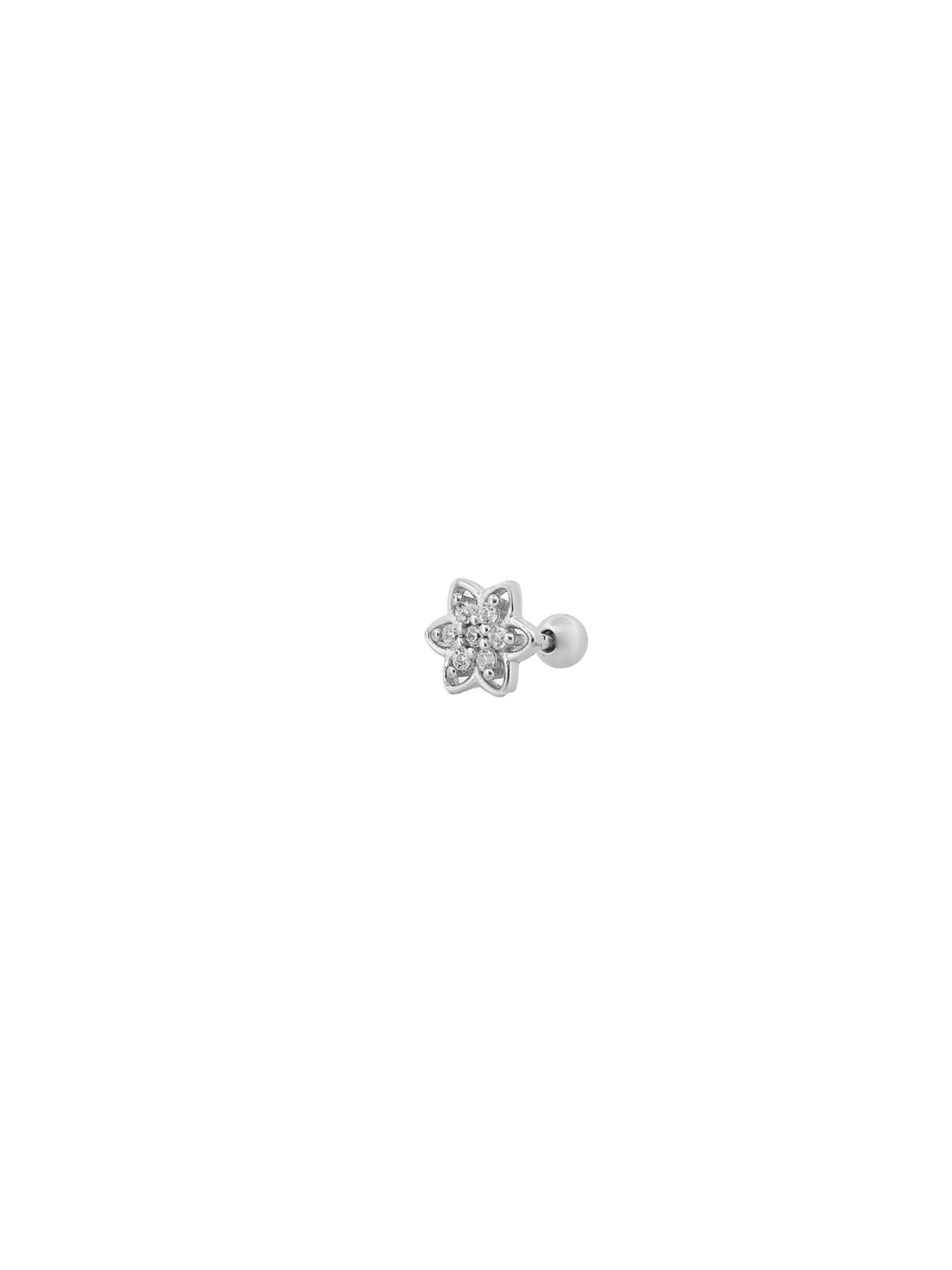 Taşlı Lotus Çiçeği Piercing