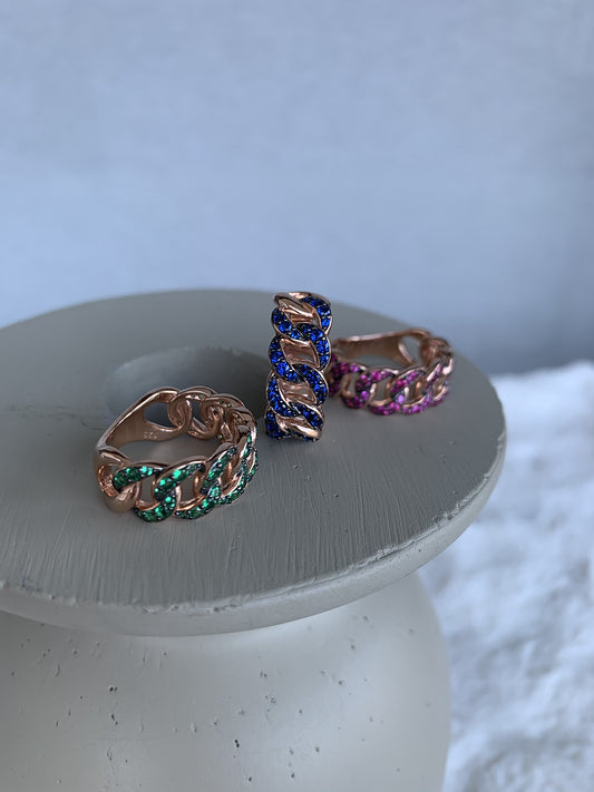 Colored Gourmet Chain Rings