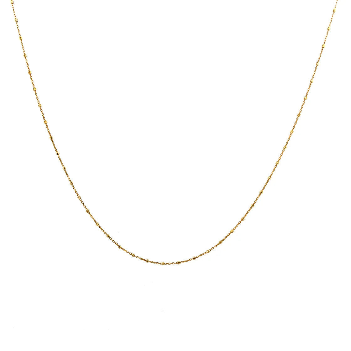 Cylinder Force Long Gold Chain Kolye