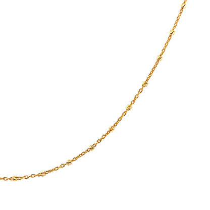 Cylinder Force Long Gold Chain Kolye