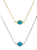 Dörtgen Turkuaz Sıvama Ataç Zincir Bileklik