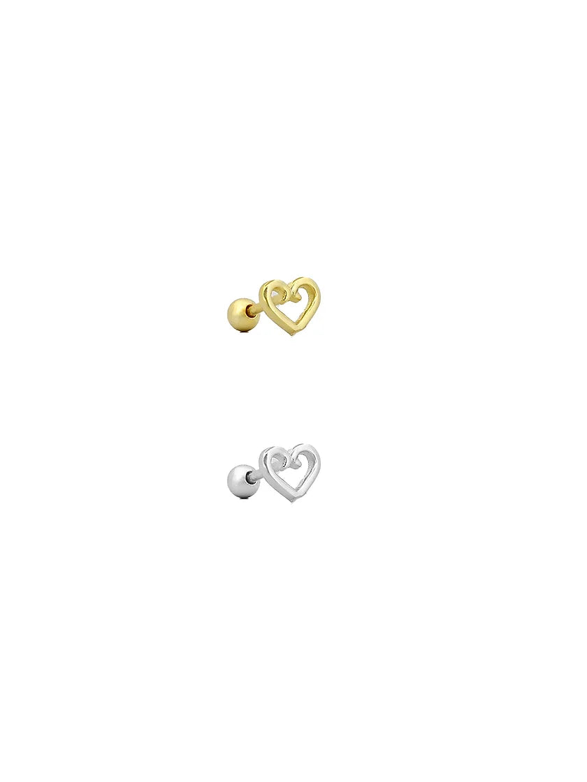 İçi Boş Vintage Kalp Piercing