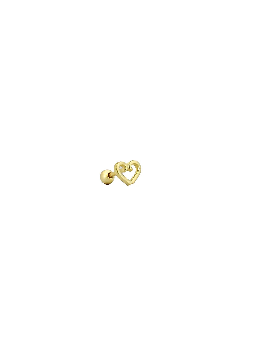 İçi Boş Vintage Kalp Piercing
