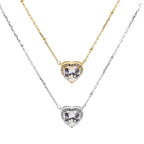 Kalp Taş Toplu Zincir Kolye