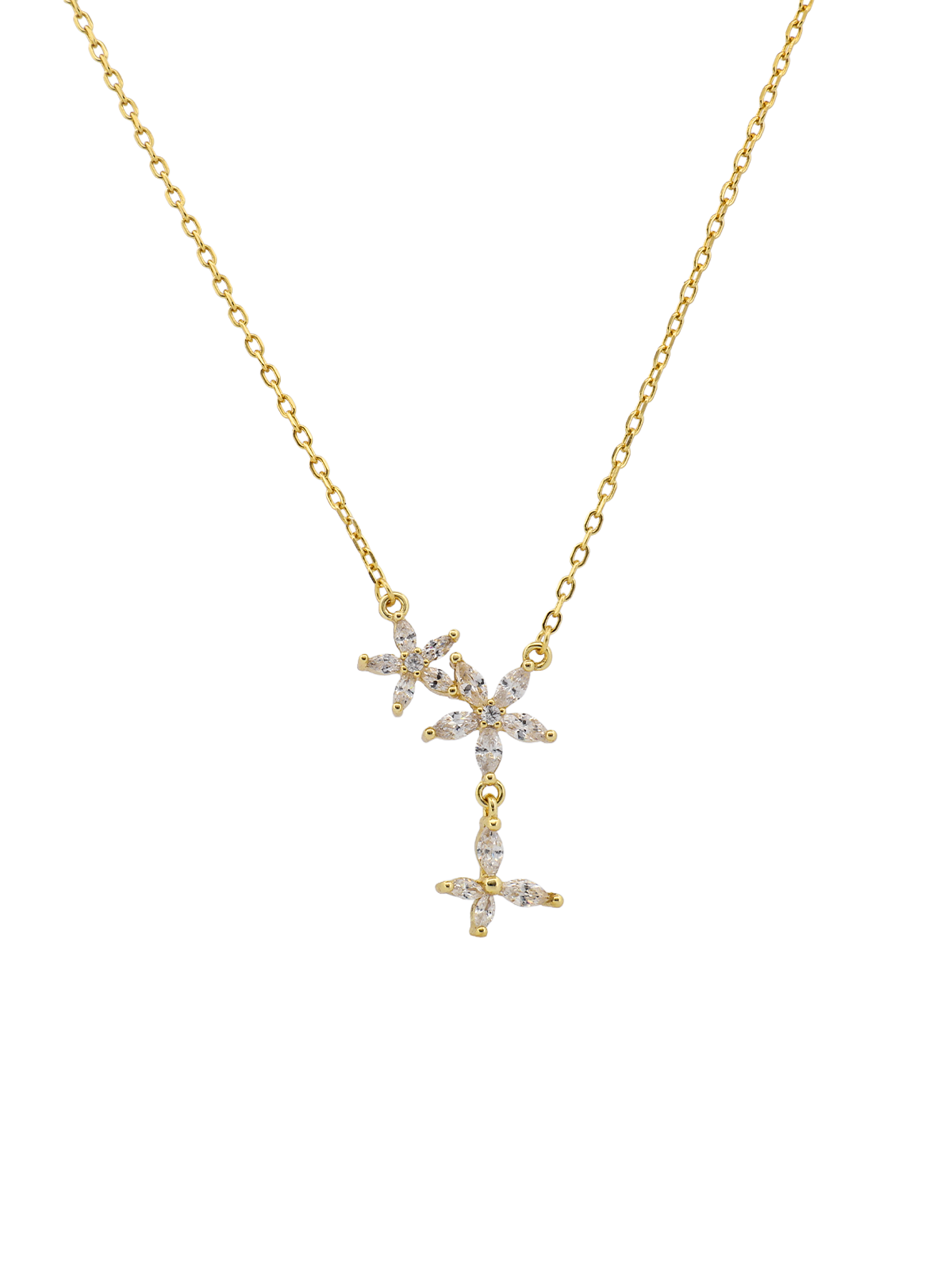 Kelebek Sallantılı İkili Lotus Y Kolye