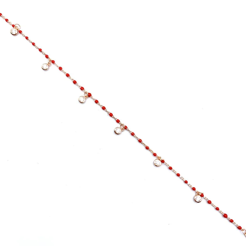 Mineli Sallantılı Taşlı Bileklik