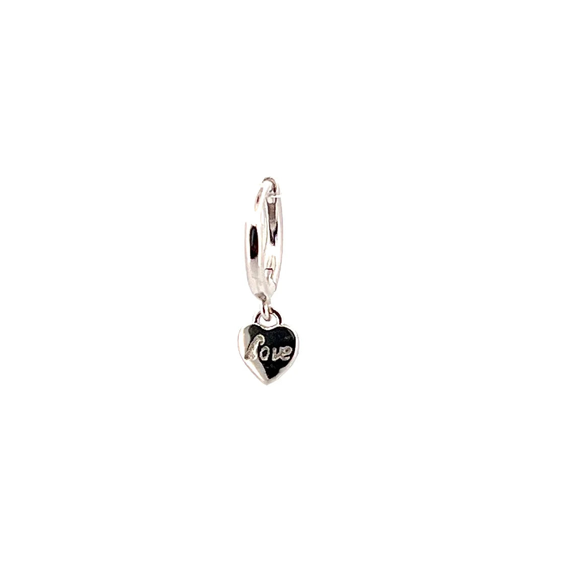 Love Heart Mini Hoop Tek Küpe