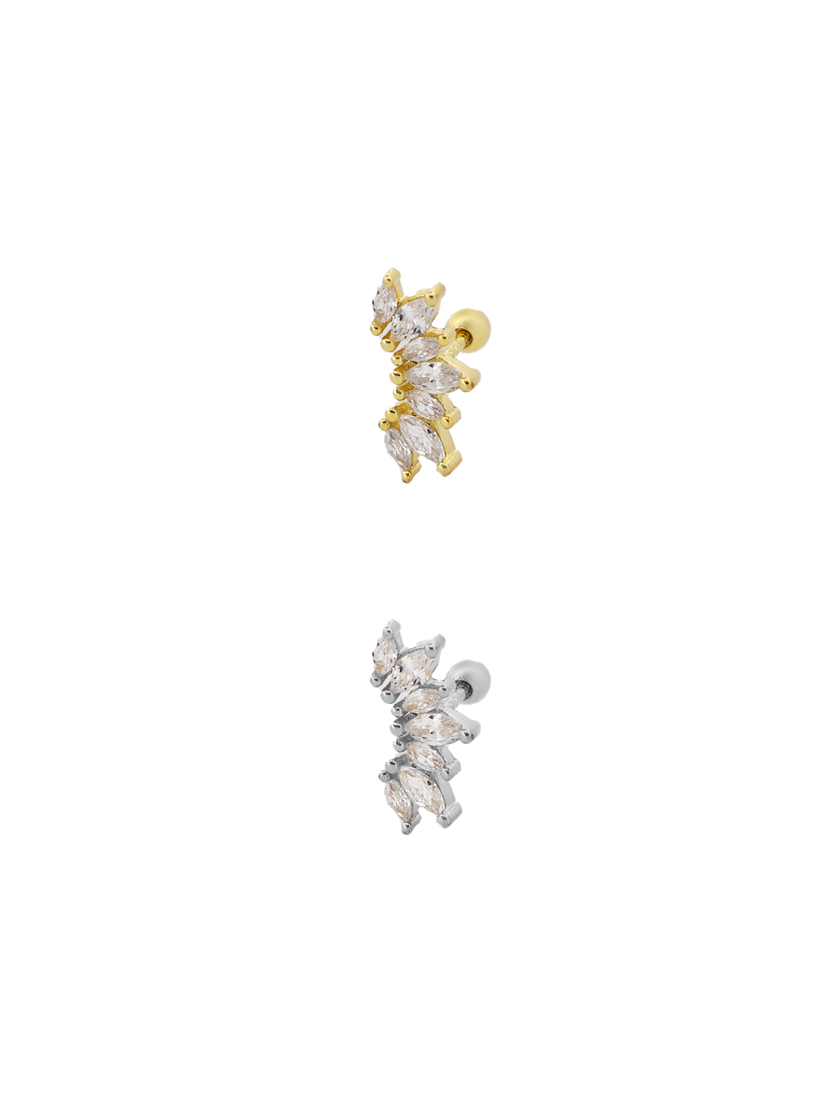 Mini Atlamalı Yedi Markiz Taş Piercing